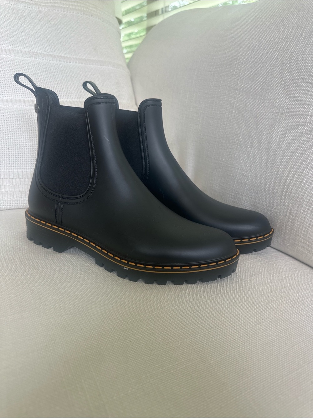 NEW Igor Black Chelsea Rain Boots EU 39 / US 8 Women’s Made in Spain - Picture 7 of 9